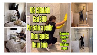 ❌NOS COBRARON CASI 300dlls por que les cayó cloro a unos tapetes de un baño😱 [upl. by Fronnia]