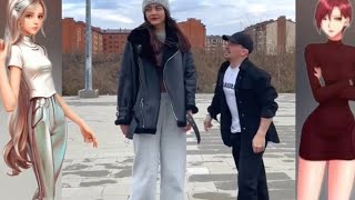 Never challenge Tall girl Gentlemen 🙄  funny comedy couple goals tall tallvv tallandall [upl. by Lerrehs]