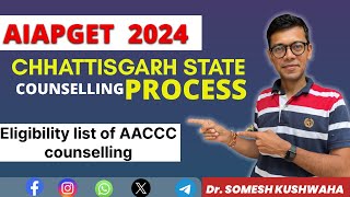 Chhattisgarh state counselling process for PG admission AIAPGET 2024 [upl. by Hairakcaz]