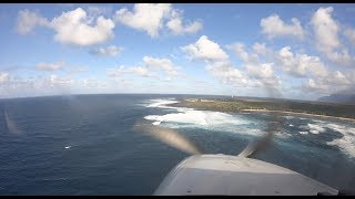 Kalaupapa Airport PHLU Landing Runway 5  Molokai Island Hawaii [upl. by Woodring83]