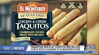 Taquitos sold at Costco recalled [upl. by Esej]