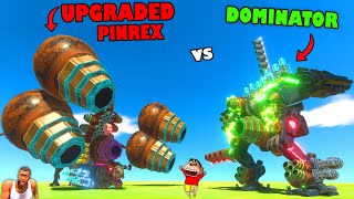 PINREX Upgraded vs UNDEFEATED DOMINATOR in Animal Revolt Battle Simulator with SHINCHAN and CHOP [upl. by Ahseiyn805]