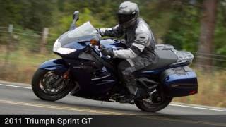 MotoUSA 2011 Triumph Sprint GT Sport Touring Video [upl. by Notserp]