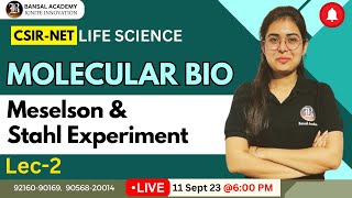 Lec2 Molecular Bio  CSIR NET Life Sciences 2023  Lecture series  Bansal Academy [upl. by Rann]