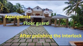 Asian paint floor guard After polishing the interlock [upl. by Ellesij]