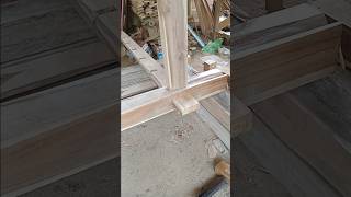 gazebo frame assembly process shorts fyp virals trending tricks carpenter woodworking diy [upl. by Aokek]