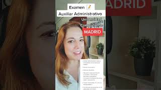 EXAMEN AUXILIAR ADMINISTRATIVO MADRID [upl. by Sevik]