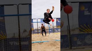 Crazy Beach handball Trickshot 🎯🫣 handball håndbold beachhandball [upl. by Tolliver]