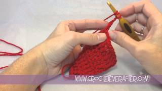 Treble Crochet Tutorial 6 TR in Front Loop Only [upl. by Nasaj]