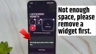 not enough space please remove a widget first nothing phone [upl. by Vincents984]