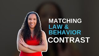 Matching Law v Behavior Contrast [upl. by Ranchod967]