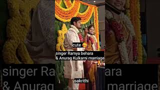 singer Ramya behara amp Anurag Kulkarni marriage🥰🥰 ramyabehara anuragkulkarni [upl. by Sarine]