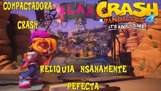 Crash Bandicoot 4 Consigue el 106  04 Compactadora Crash Reliquia Perfecta Gemas y Cajas [upl. by Hewet958]