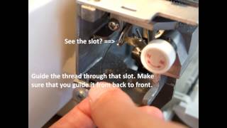 Siruba HSO747D Looper Threading [upl. by Wilkens722]