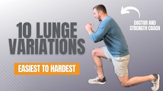 10 Variations Of The Reverse Lunge From Easiest To Hardest [upl. by Anelam375]