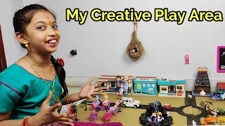 MY CREATIVE PLAY AREA SETUP😍 AKSHAYA ❤️AZHAGU MAYIL ❤️ [upl. by Aihsenod778]