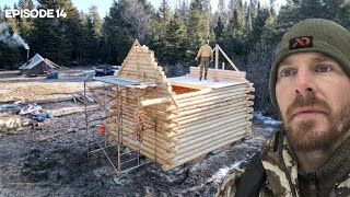 Winter Log Cabin Build on OffGrid Homestead EP14 [upl. by Haroun]