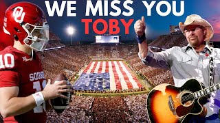 Oklahoma Football Pays Tribute To Toby Keith [upl. by Tertias411]