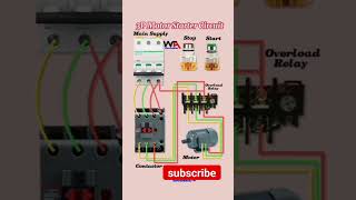 3 phase motor starter connection like and subscribe [upl. by Ellehcal]