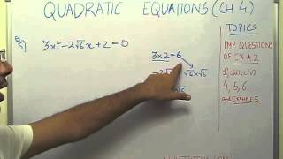 Quadratic Equations Class 10 Part 4 Example 5 [upl. by Annehsat]