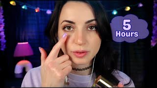 5 Hours of Gibi ASMR Doing Your Makeup  Soft Spoken [upl. by Ruosnam]