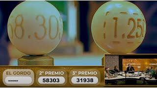 Segundo premio 58303 de la LOTERÍA NAVIDAD dotado con 1250000€ [upl. by Swihart]