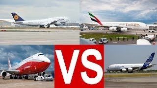 Airbus A380 VS Boeing 7478 [upl. by Adiuqram]