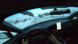 TOYOTA GT86  Spirited snow driving on icy mountain pass  Passo del Tonale [upl. by Amoihc127]