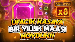 GEMS BONANZA  UFACIK KASAYA 1 YILLIK MAAŞI KOYDUK   Slot Casino SlotOyunları Bonanza [upl. by Russon980]