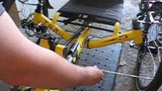 Catrike Trail Trike Toe In Front Wheels Adjustment [upl. by Enomal]