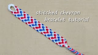 Heart chevron friendship bracelet pattern  Stited chevron bracelet tutorial [upl. by Tice]