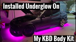 How I installed Underglow on my IS300 with KBD Body Kit  Epic Glow Upgrade [upl. by Olonam81]