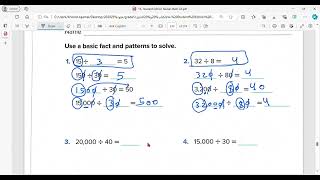 Reveal math grade 5 lesson 71 devision patterns with multi digit numbers [upl. by Nahte]