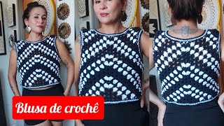 BLUSA DE CROCHÊ marcialobocroche crochetearrings handmade [upl. by Ahsehyt]