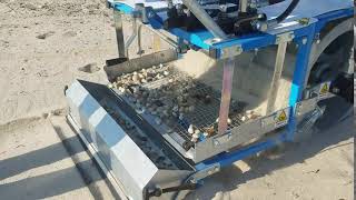 Beach Cleaner Hydraulic Driven Walk Behind beach cleaner Sifting Sand [upl. by Virge]