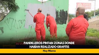 Pandilleros pintan zonas donde habían realizado grafitis [upl. by Eveivenej913]