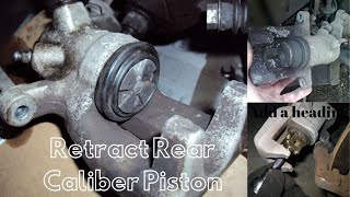 How to Retract Rear Caliper Piston [upl. by Arbmahs]