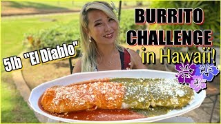 MASSIVE quotEl Diabloquot BURRITO CHALLENGE in Hawaii RECORD TIME RainaisCrazy [upl. by Anum451]