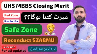 UHS MBBS Closing Merit 2024  Reconduct SZABMU  Safe Zone  Latest Update [upl. by Ttiwed351]