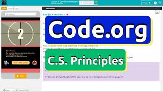 Codeorg Lesson 71A Conditionals Practice  Answer Tutorial  Unit 4 CS Principles 2023 [upl. by Eshman]