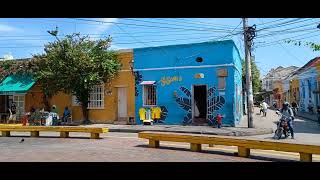 CARTAGENA COLOMBIA BARRIO GETSEMANI Plaza de la Trinidad [upl. by Kirwin]