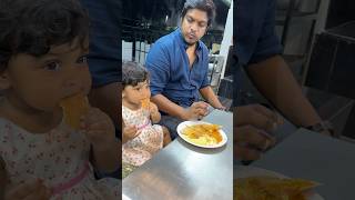 dosa eating challenge😍 by dad and daughter [upl. by Nauqal]