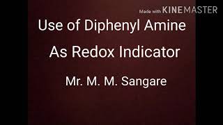 Diphenylamine as Redox Indicator [upl. by Llener658]