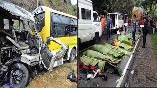 At least 19 dead in multiplevehicle collision in the Philippines [upl. by Ulda]