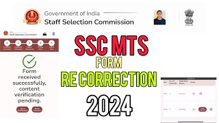 SSC MTS Form Correction Reapply Full Process  Payment Showing Pending [upl. by Rozek]