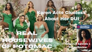 Real Housewives of Potomac Season 9 Episode 1 RecapReview Karen Acts Clueless About Her DUI [upl. by Berlauda]