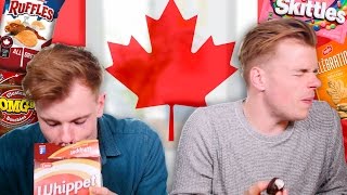 BRITISH TWINS TRYING CANADIAN CANDY FOR THE FIRST TIME  NikiNSammy [upl. by Bronny32]