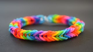 DIY  How to make Rainbow Loom Bracelet with your fingers  EASY TUTORIAL  Friendship Bracelet [upl. by Daffodil561]