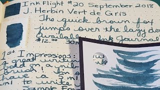 J Herbin Vert de Gris  Ink Profile  Ink Flight 20 [upl. by Amehsat]