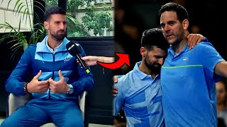 Djokovic tras exhibicion y despedida de Del Potro en Argentina quotTenemos una conexion muy especialquot [upl. by Norad838]